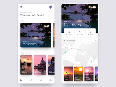 Daily UI 04 - Travel App UI app branding clean daily ui design flat icon icons identity ios lettering minimal mobile type typography ui ux web web design website