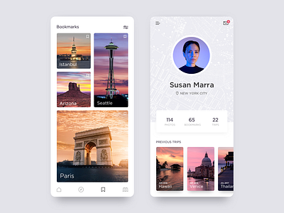 Daily UI 05 - Travel App UI app branding clean daily ui design flat icon icons identity ios minimal mobile travel travel app travelling type typography ui ux vector