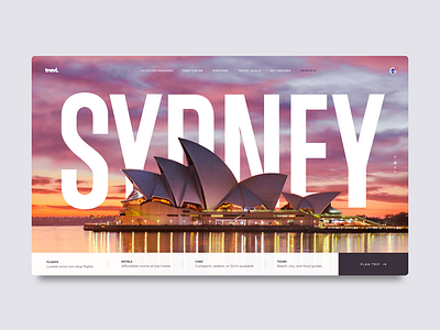 Daily UI 07 - Travel Website Hero app australia daily ui dashboard dashboard ui design hero homepage minimal product design sydney travel travel app travelling typography ui ui design ux ux design website