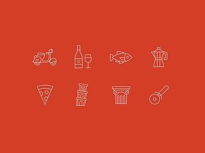 Icons from Food / Restaurant App Concept app branding clean daily ui dailyui data visualization flat food icon icons illustration minimal product design restaurant type typography ui ux vector web design