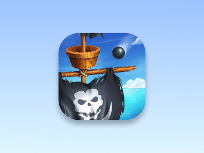 Pirate Game App Store Icon #3 art design game art game design icons illustration ui
