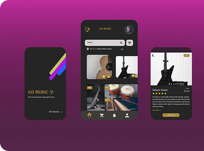 Music Shop Concept art design icon logo mobile modern music shop ui ux