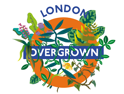 London Overgrown brand design branding design graphic art graphic design illustration illustrator logo typography vector