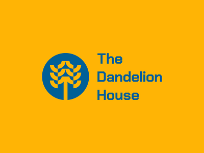 The Dandelion House branding clean design flat illustrator logo mark minimal typography vector