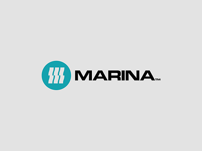 Marina Living branding clean design flat icon illustrator logo mark minimal vector