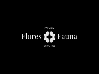 Flores & Fauna branding clean design fauna flat floral flores florist flower illustrator leaf logo luxury mark minimal nature petal premium serif vector