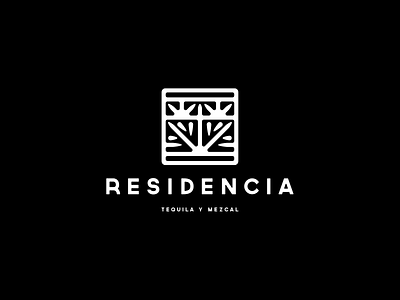 Residencia bar branding clean design flat illustrator logo logotype mark mexicanfood mezcal minimal restaurant sunset tequila typography vector