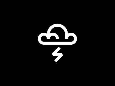 Lightning Cloud Mark branding clean cloud data design flat illustrator lightning logo mark minimal speed stormy thor thunderbolt thunderstorm vector weather