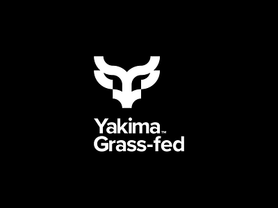 Yakima Grass-Fed beef branding clean design flat grassfed illustrator logo mark minimal organic vector yakima