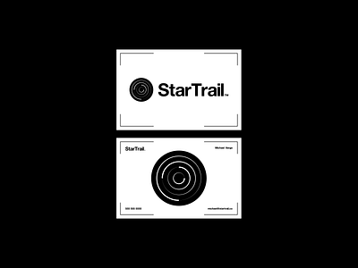 StarTrail Photography branding business card design business card mockup businesscard clean design exposure flat illustrator logo mark minimal startrail typography vector