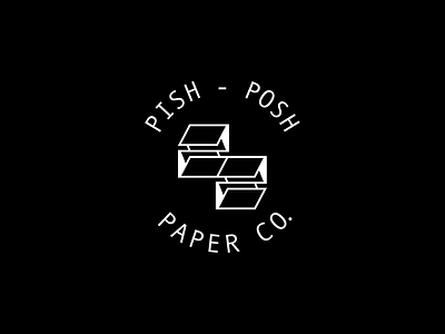 Pish - Posh Paper Co. branding cards clean design flat illustrator logo logomark logotype mark minimal paper papercraft stationery typography vector