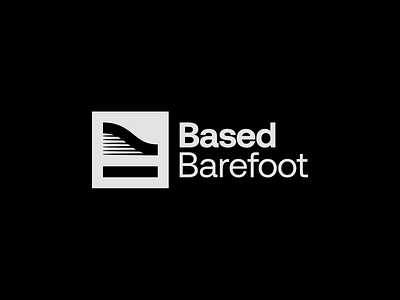 Based Barefoot barefoot branding clean design flat illustrator logo logotype mark minimal running shoes typography vector