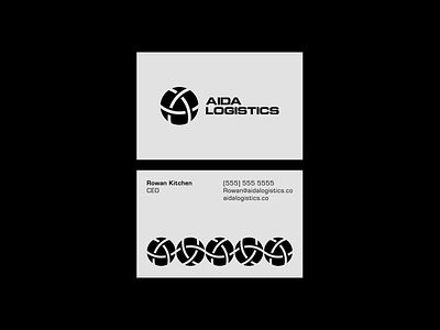 AIDA Logistics business card art branding businesscard clean contemporary design flat graphic graphicdesign graphicdesigner illustrator logo logomark logotype mark minimal monochromatic pattern typography vector