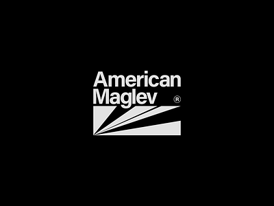 American Maglev american bold bold logo branding clean design flat illustrator logo logodesign logomark logotype maglev mark minimal monochromatic perspective speed typography vector