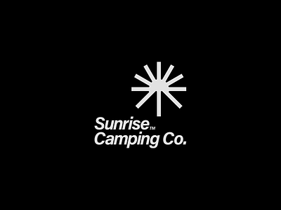 Sunrise Camping Co. brand brandidentity branding branding agency branding concept clean conceptual design flat illustrator logo logodesign logomark logotype mark minimal monochromatic symbol typography vector