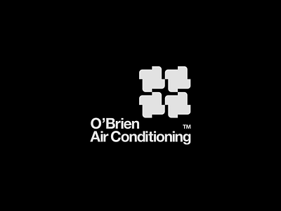 O'Brien Air Conditioning brand brandidentity branding branding design clean design flat identity identity branding identitydesign illustrator logo logodesign logomark logotype mark minimal monochromatic typography vector