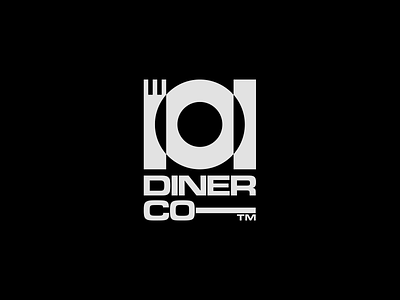 Diner Co. brand brand design brand identity branding branding design clean design flat identity identitydesign illustrator logo logodesign logomark logotype mark minimal monochromatic typography vector