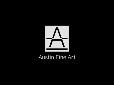 Austin Fine Art brand branding clean conceptual contemporary design fineart flatlogo graphic graphic design identity illustration illustrator logo mark minimal modern simple timeless vector