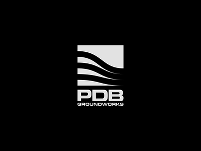 PDB Groundworks brand brandidentity branding clean conceptual construction design dynamic eurostile identitydesign illustrator logo logomark logotype mark minimal minimalist monochromatic timeless vector