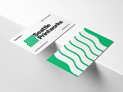 Seattle Printworks business card design brand branding businesscard businesscarddesign clean design identity identitydesign illustrator logo logomark logotype mark minimal patterndesign print printsnotdead seattle timeless vector