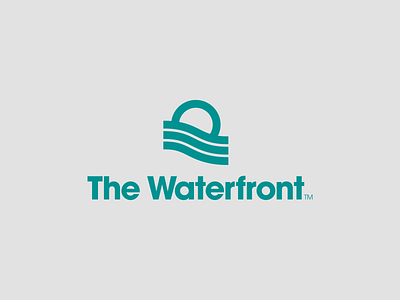 The Waterfront bold brand brandesign brandidentity branding clean design dynamic flatlogo identitydesign illustrator logo logomark logotype mark minimal restaurantlogo timeless vector waterlogo