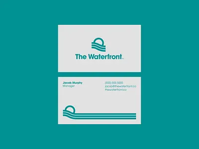 The Waterfront business card design brand brandidentity branding businesscard businesscarddesign clean design identity illustration illustrator logo logomark logotype mark minimal patterndesign timeless vector visualidentity visualsystem