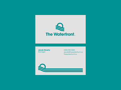 The Waterfront business card design