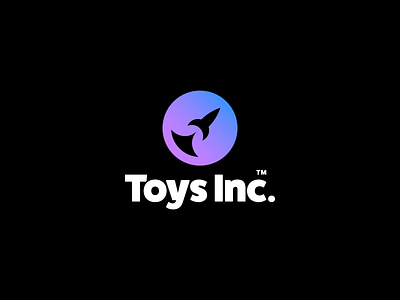 Logo for Toys Inc. brand brandidentity branding clean design flatlogo gradient identitydesign illustrator logo logomark logomodernism logotype mark minimal minimallogo timeless toy vector visualdesign