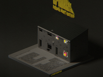 Favourite Worst Nightmare Isometric Low Poly 3dblender 3dblendered 505 alexturner arcticmonkeys blender blender3d cdcover cycles cyclesrender fanart favouriteworstnightmare isometric lowpoly lowpolyart music procreate