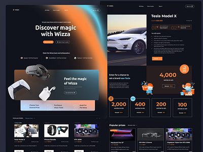 Wizza | UI/UX Web Design Pt.2 agency branding design graphic design illustration logo ui uiux ux vector web design