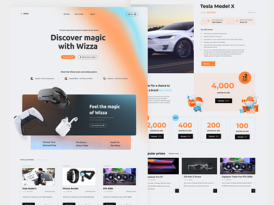 Wizza | UI/UX Web Design Pt.1 agency app branding design graphic design illustration logo responsive ui ux uxui web design