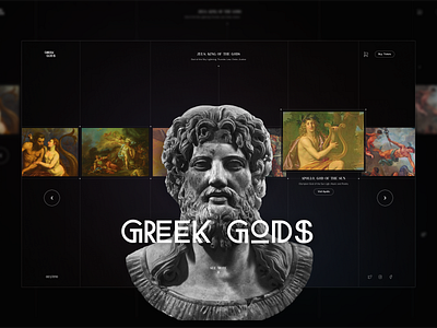 Greek Gods Museum | UI/UX Landing page 3d agency animation branding design graphic design illustration landing page logo motion graphics museum ui ui ux ux vector web design