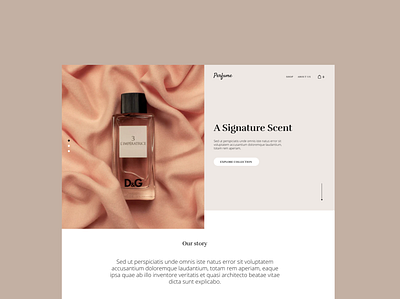 Perfume E-commerce Store Website | Concept ecommerce eshop ui website