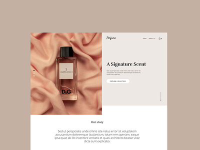 Perfume E-commerce Store Website | Concept