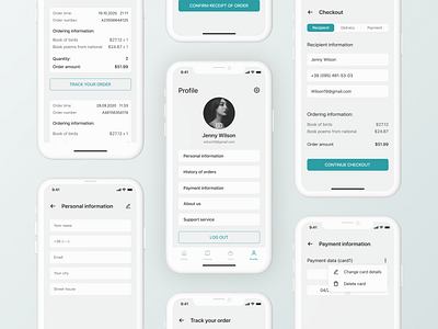 Profile app book books checkout design figma ios payment payments profile ui ui design ux ui