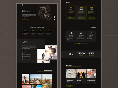 Landing Page for Photographer figma landing landing page design web web design website