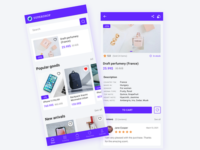 Exclusive shop android android app design app buy design figma shop to cart ui design ux ui