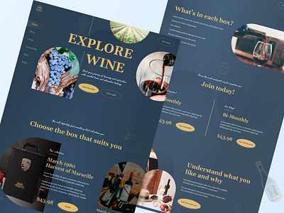 Wine study site brand design figma lending popular site ui design ux ui web webdesigne website wino