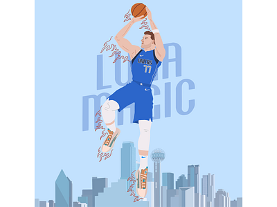 NBA Illustration #2 Luka Magic applepencil basketball character characterdesign dallas design drawing graphic design illustration luka lukadoncic lukamagic mavericks nba procreate typography