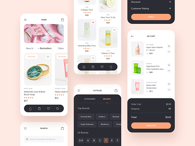 Beauty goods - e-commerce app concept application beauty e commerce mobile app mobile design product card shop store ui design ux design