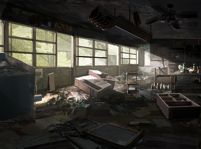 Fino-classroom artist background design concept concept art doomsday endangered environment art environment design fantasy fantasy background illustration