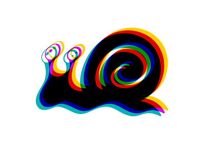 Snail animal cartoon color comic cool cute design funny illustration ink