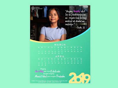 Children International (Bicol) Inc. Calendar 2019