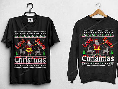 Love santa Christmas T-shrit design