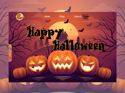 Happy Halloween 🎃 celebrate concept dribbleweeklywarmup festival ghost halloween halloween design halloweenbash landingpage mood rebound scary spooky uidesign webdesign webdevelopment website