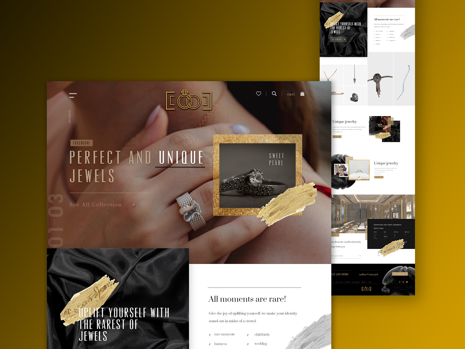 Jewelry Shop Landing page 💎 by Nuhash Jobayed on Dribbble