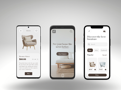 Furniture Shop Mobile Version adobe xd furniture design furniture shop furniture store furniture website landingpage mobile design responsive design template uiux webdesign webdevelopment website