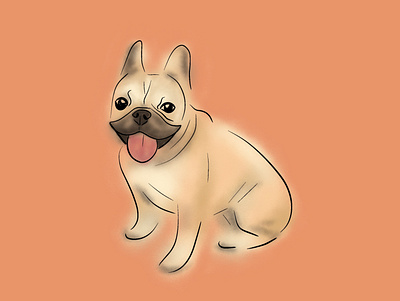 French bulldog dog french bulldog graphic design illustration pet pets procreate