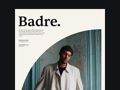 Badre — Magazine-esk design desktop digital minimal typography ui website