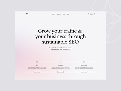 Arken Digital — Hero agency branding design desktop gradient minimal responsive seo type typography ui web website
